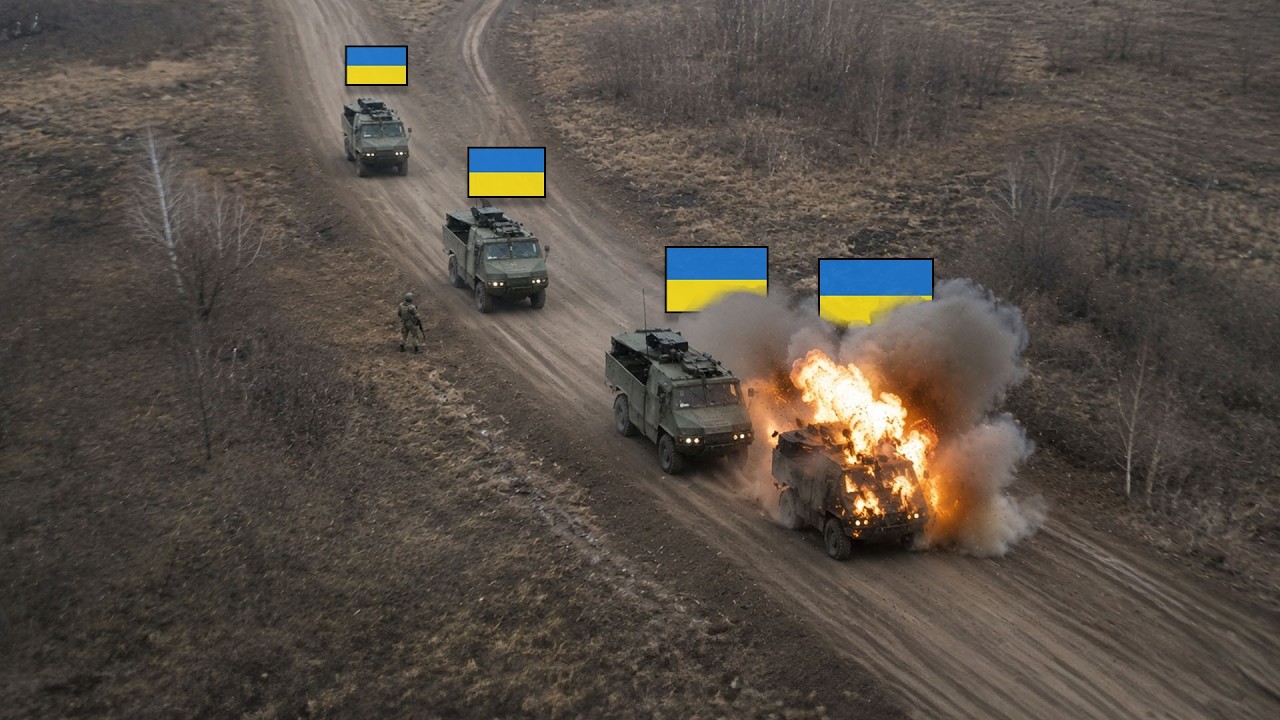 Russian Tu-160 Cruise Missile Destroys Ukrainian Convoy (EXTREMELY GRAPHIC)