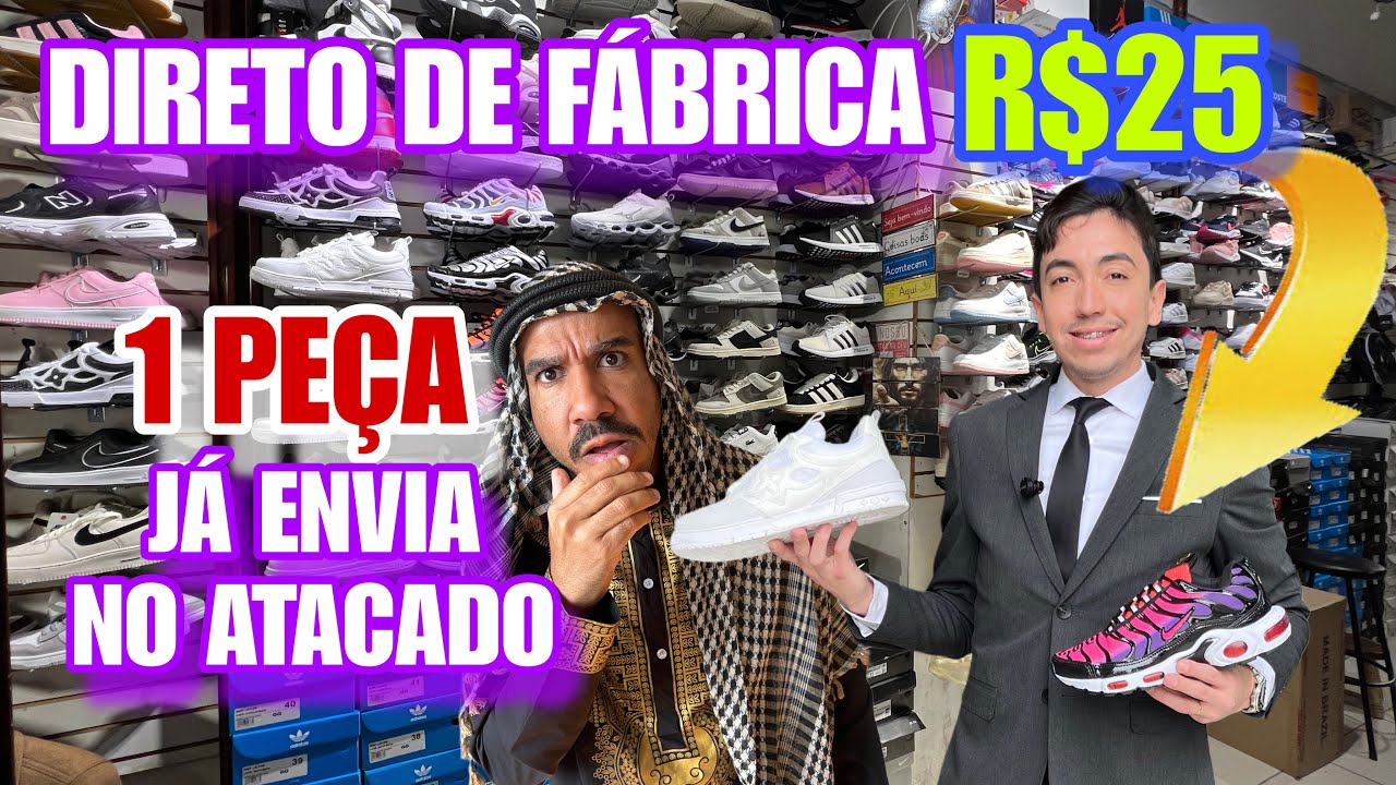FORNECEDOR DE TENIS E CHINELO PREMIUM BARATO DA FONTE NO BRÁS