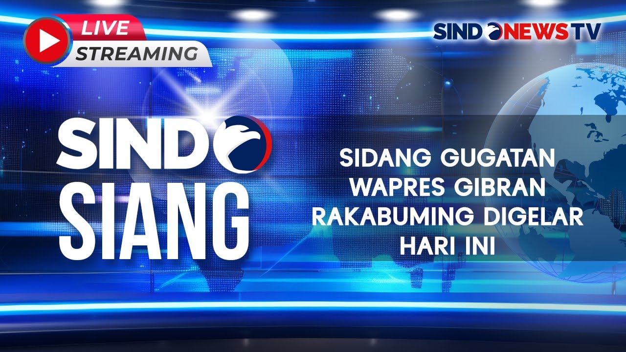 🔴 LIVE SIDANG GUGATAN PERDANA WAPRES GIBRAN DIGELAR HARI INI | Sindo Siang | 08/09