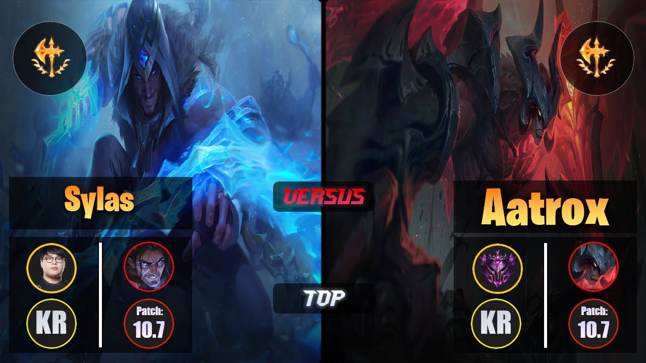CuVee SYLAS (Top) [Conqueror] VS AATROX - Master KR Patch 10.7