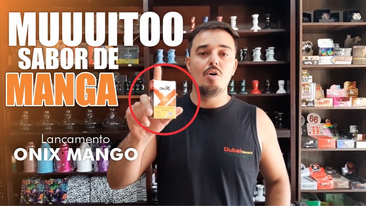 Lan&ccedil;amento ess&ecirc;ncia Onix Manga. ser&aacute; que &eacute; boa ?. #tabacaria #narguile #lan&ccedil;amento