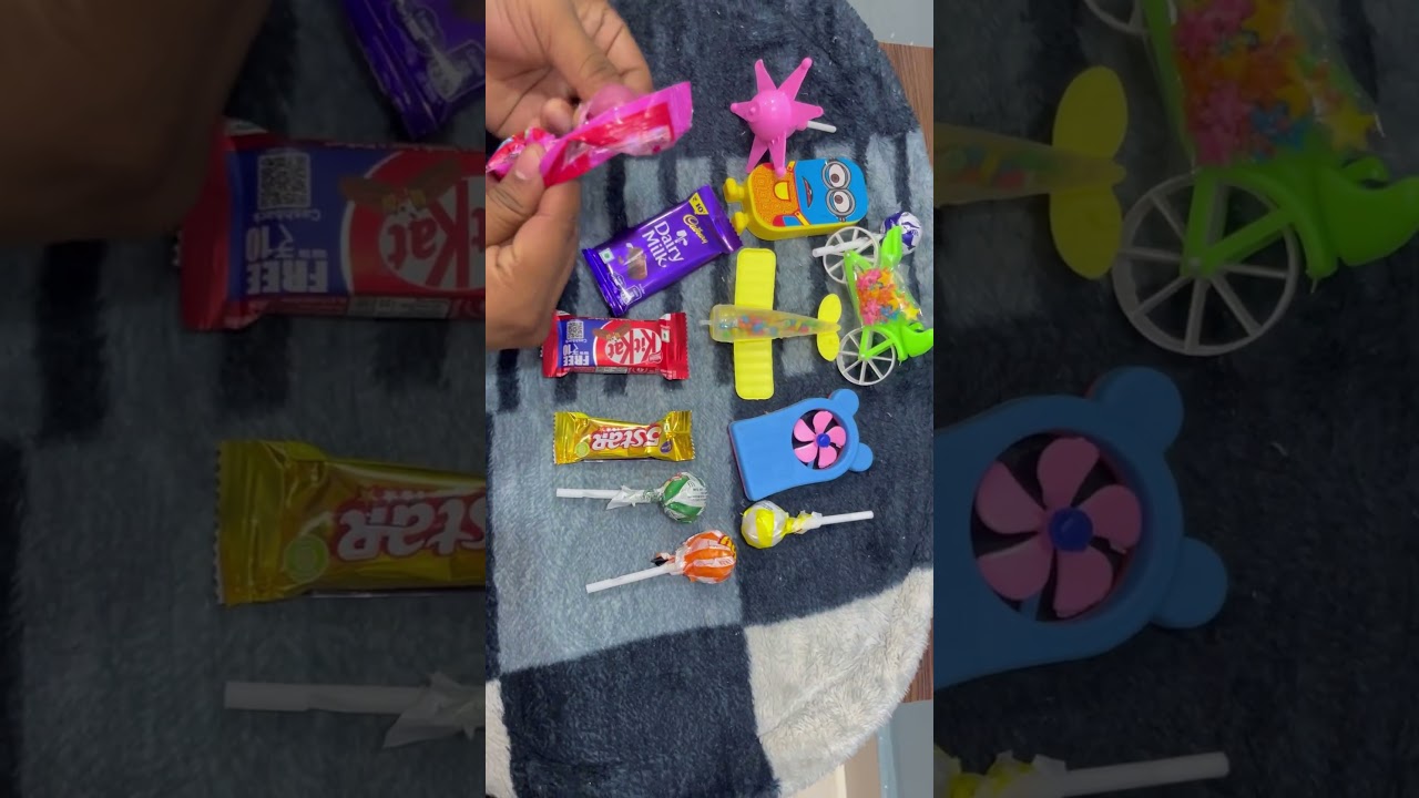 Satisfying Asmr Lollipops candy and : chocolate Opening video Yummy c...
