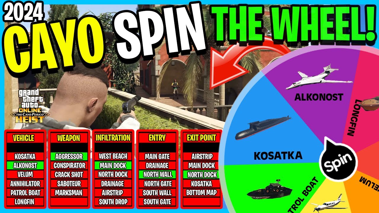 GTA Online SOLO CAYO PERICO HEIST Spin The Wheel CHALLENGE!