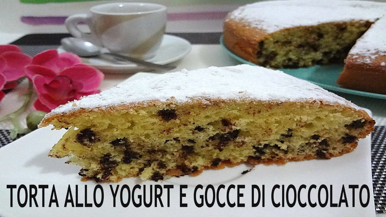 Torta allo yogurt e gocce di cioccolato