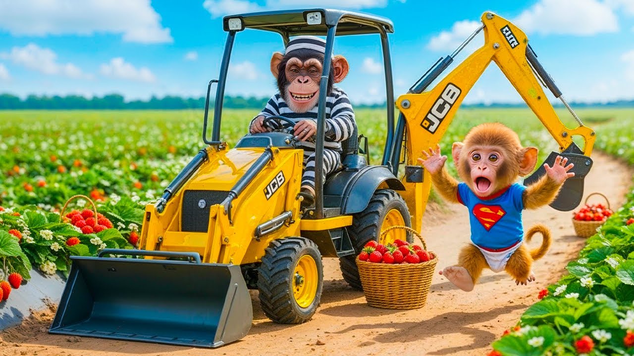 🚜💥 Обезьянка iZi обнаруживает, что его трактор украли &ndash; начинается захватывающая погоня!
