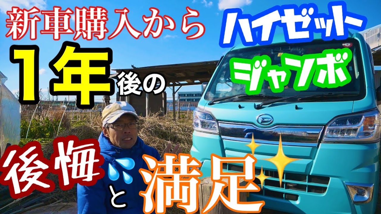 【ハイゼットジャンボ】新車購入から１年乗った状態･燃費･感想･走行レビュー【軽トラ】2021年1月18日