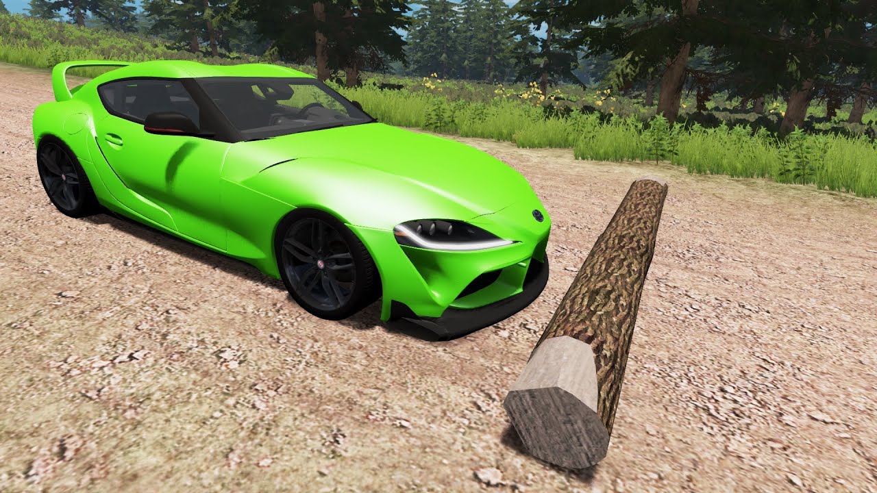 Cars VS Fallen Tree #6 - BeamNG Drive