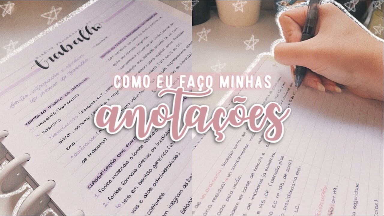 como eu faço minhas anotações + tutorial de título 📝✨ | estudocerto
