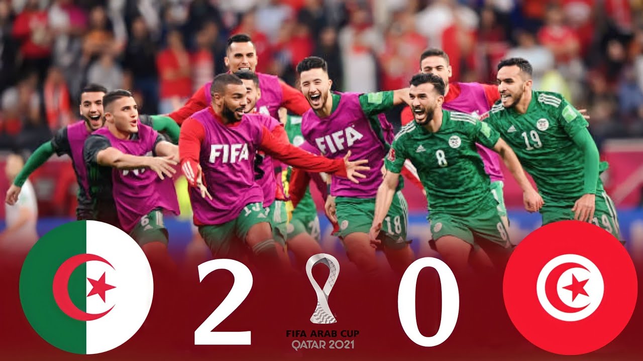 نهائي تاريخي 👀🔥 الجزائر وتونس 2-0 نهائي كاس العرب 2021 ~ تعليق حسن العيدروس جودة عالية 1080i 🔥🎧