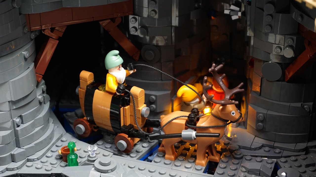 Motorized LEGO Seven Dwarfs Mine Added to  Snow White Cottage Set 43242