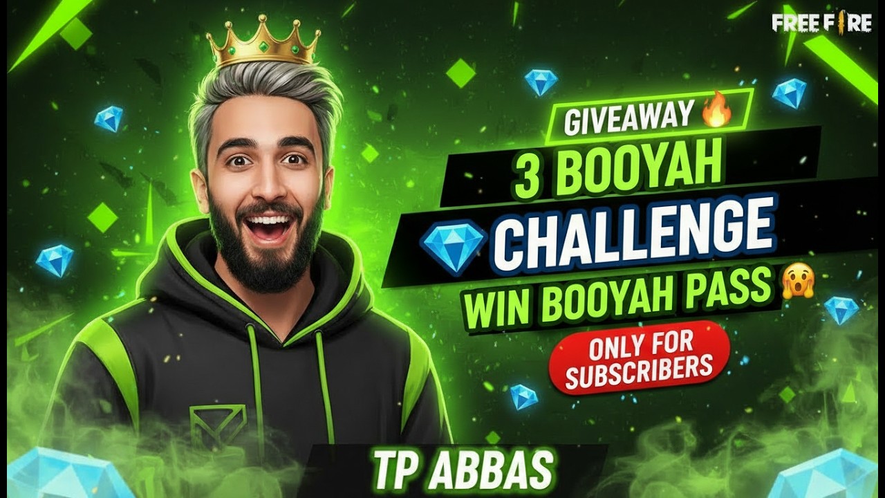 Win Diamonds with TP Abbas | 3 booyah Streak = Weekly member