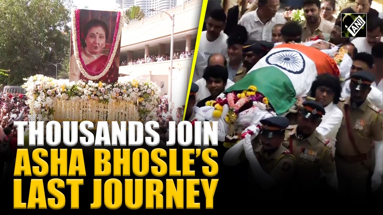 Mumbai Bids Farewell: Thousands gather for Legendary Singer Asha Bhosle&rsquo;s final rites journey