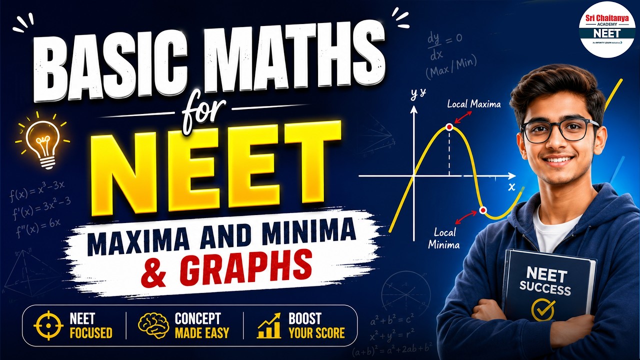📘 Basic Maths for NEET 2027 | Maxima & Minima + Graphs | Complete Foundation Lecture