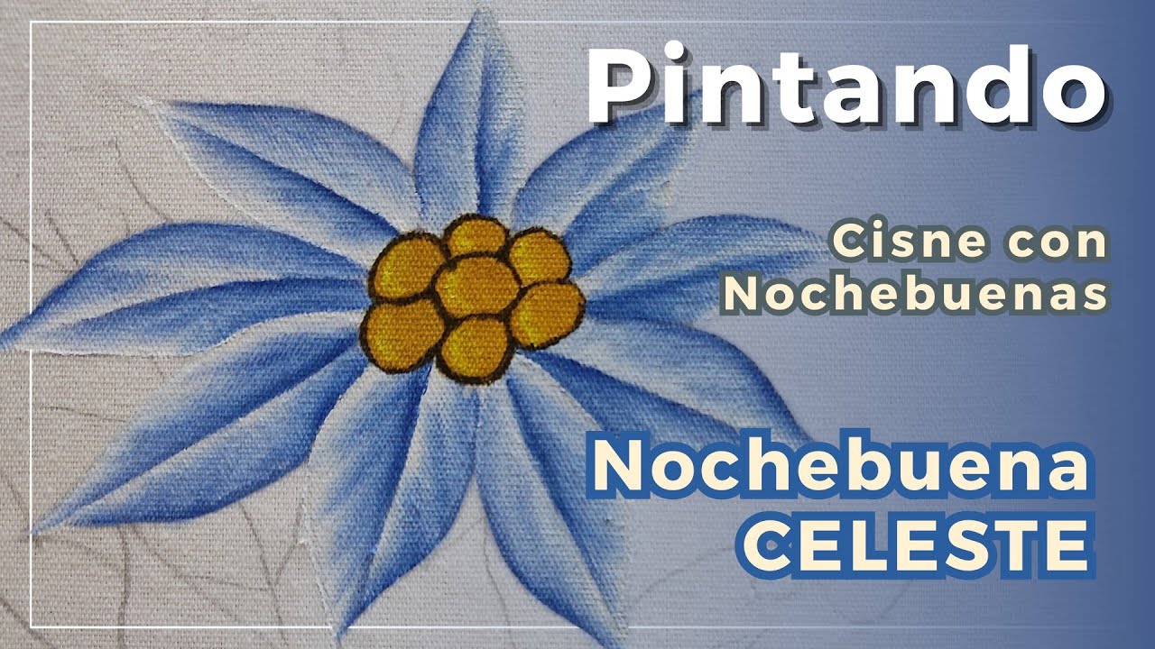 pintando Nochebuena Celeste | Pintura en tela