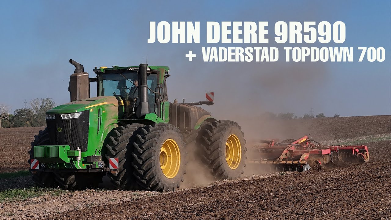 Alapművelés őszi vetés alá: John Deere 9R590 + Väderstad TopDown 700