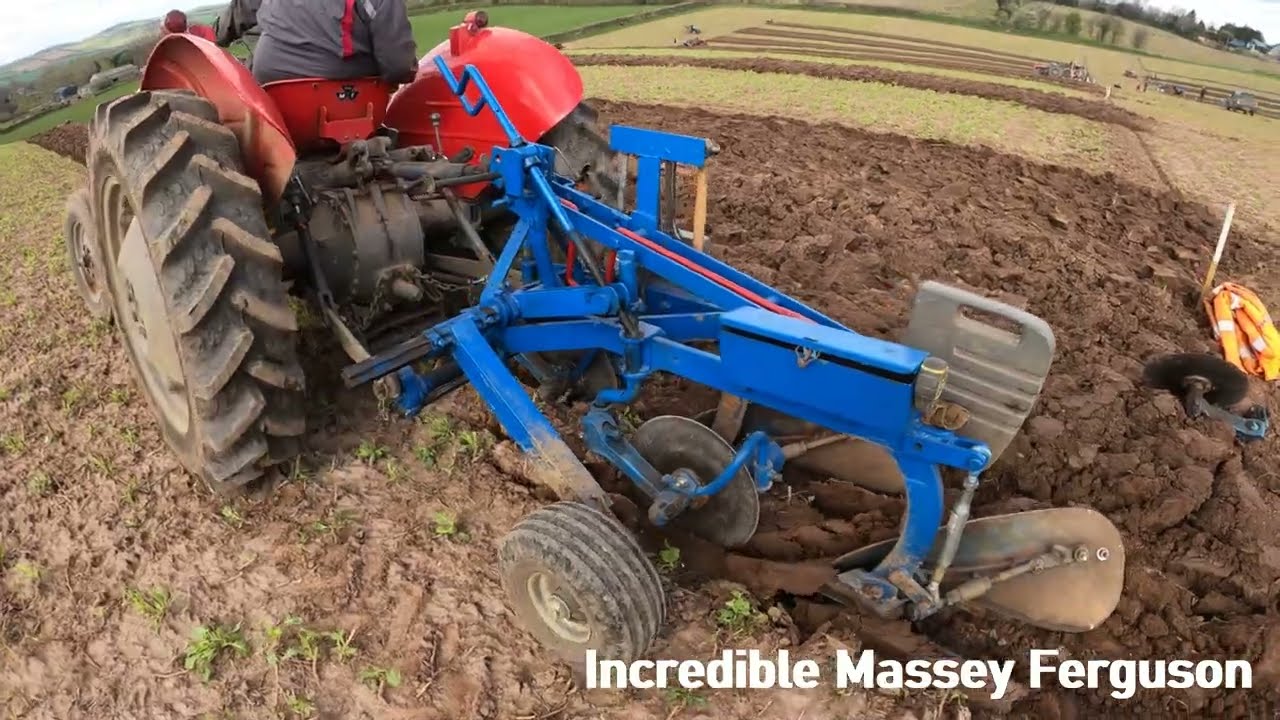 1962 Massey Ferguson 35 2.2 Litre 4-Cyl Petrol / TVO Tractor (37 HP) with Ransomes Plough