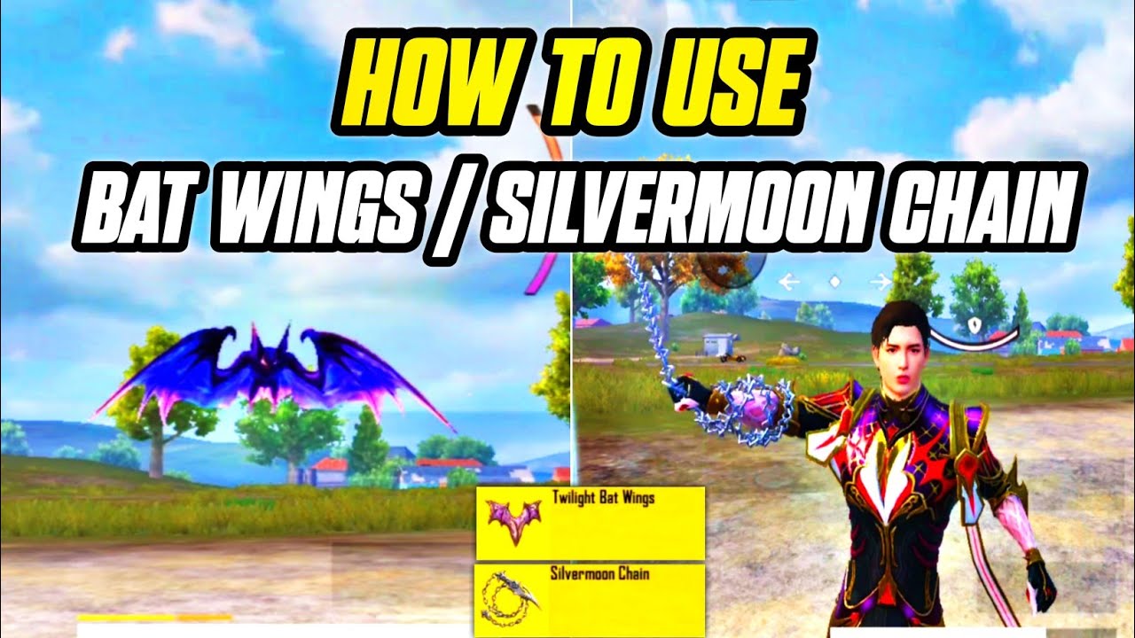 How To Use Bat Wings | How To Use Silvermoon Chain in BGMI/PUBG