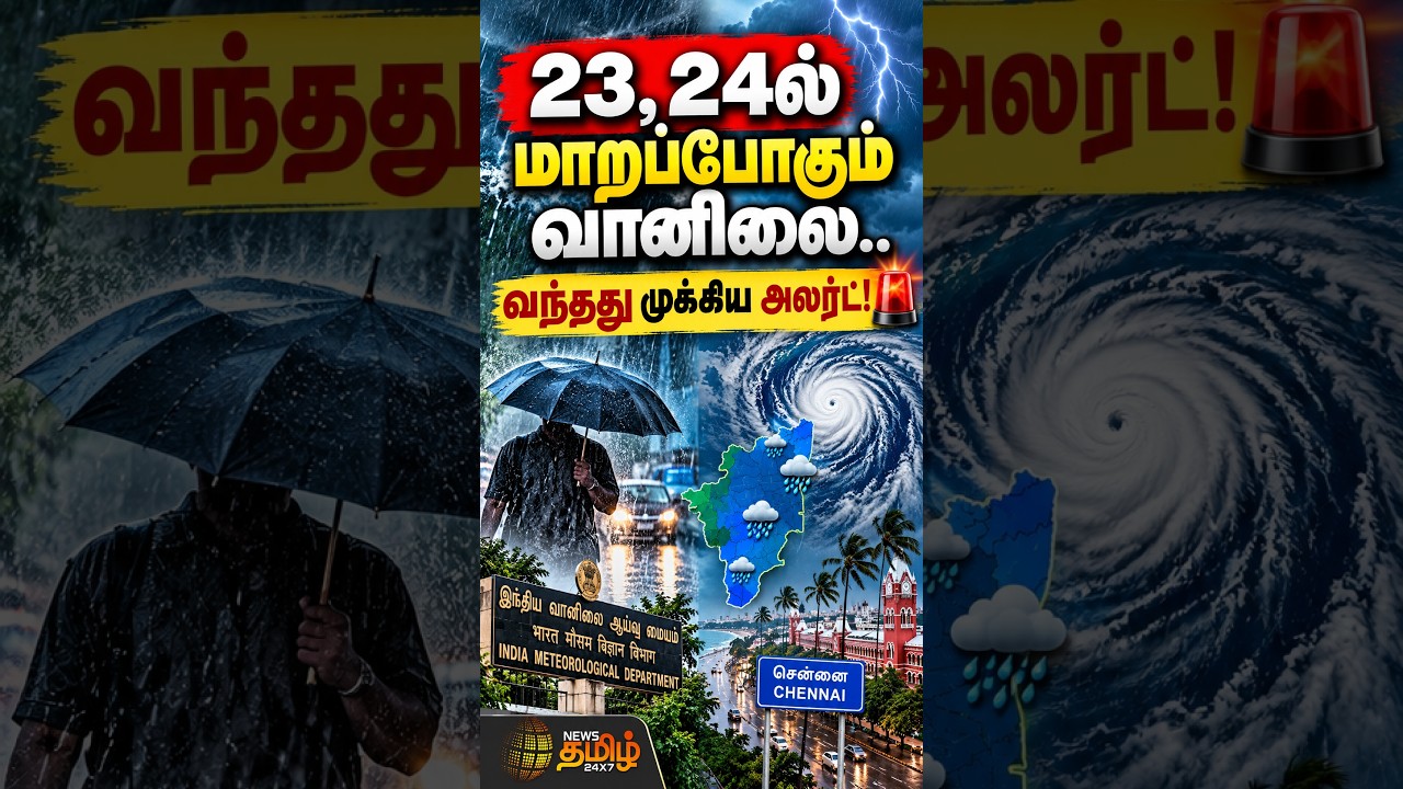 weather update | Heavy RainAlert | 23, 24ல் மாறப்போகும் வானிலை.. வந்தது முக்கிய அலர்ட்!