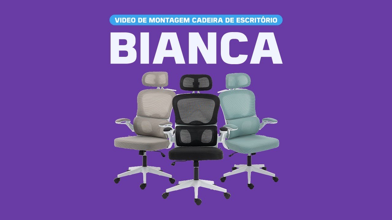 TUTORIAL DE MONTAGEM - Cadeira De Escritório Executiva Reclinável Ergonômica Lombar Malha até 150Kg