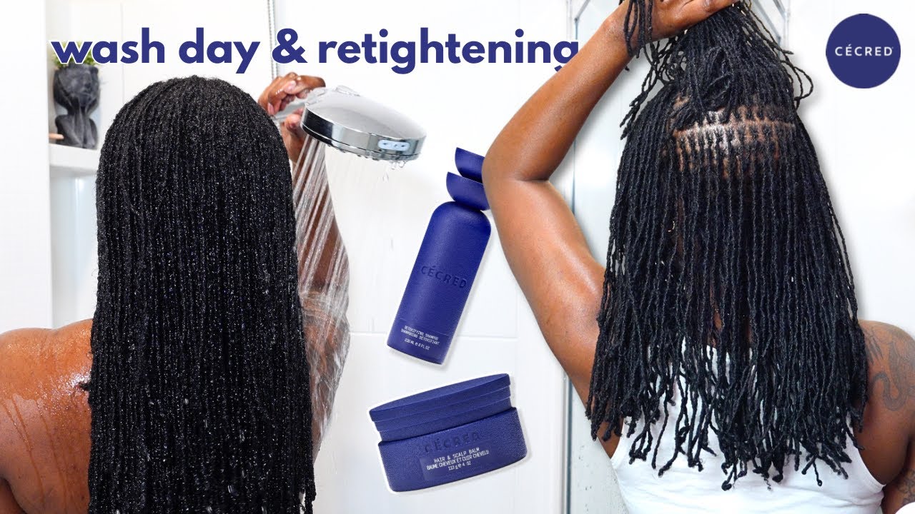 CECRED on my Microlocs for the First Time | Wash Day + Retightening