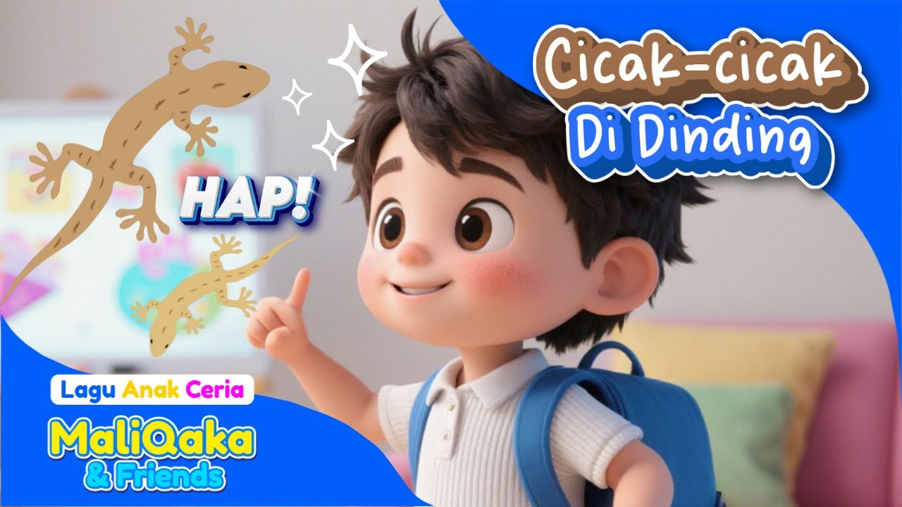 Cicak-Cicak di Dinding - HAP! |  Lagu Anak Populer & Animasi Lucu