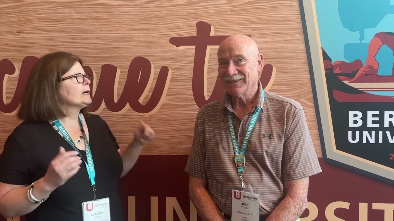 Bernina Jeff and Loretta from Hayes Sewing in Delaware share store details