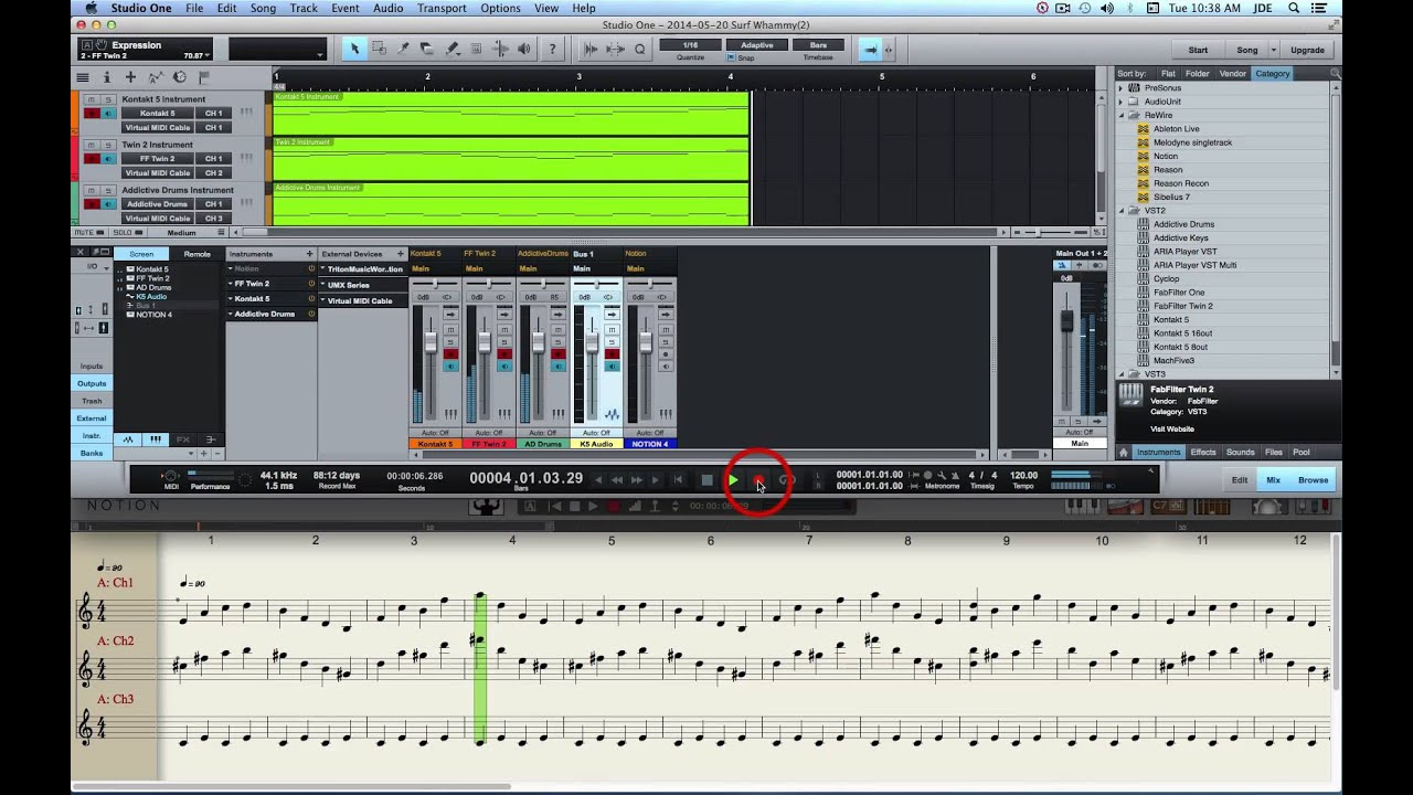 S1 N4 External MIDI Multiple Instruments