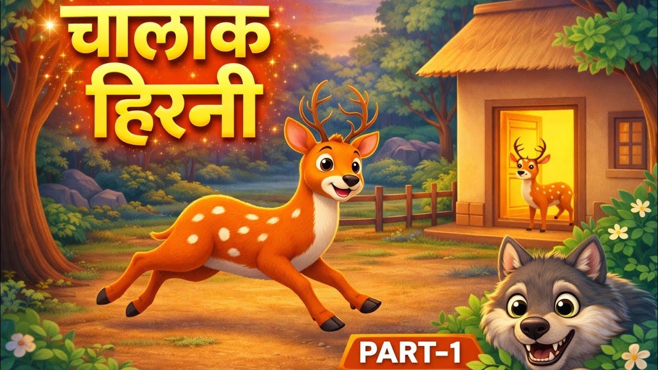 चालाक हिरनी और दुष्ट भेड़िया | मां की समझदारी से बचा बेटा | Emotional Jungle Story | Hindi Kahani