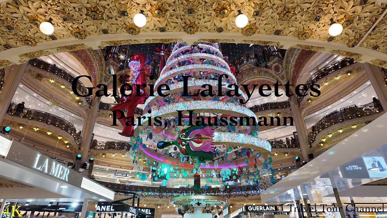 🇫🇷 Paris - Walking Tour 4K ( Galeries Lafayette boutiques )