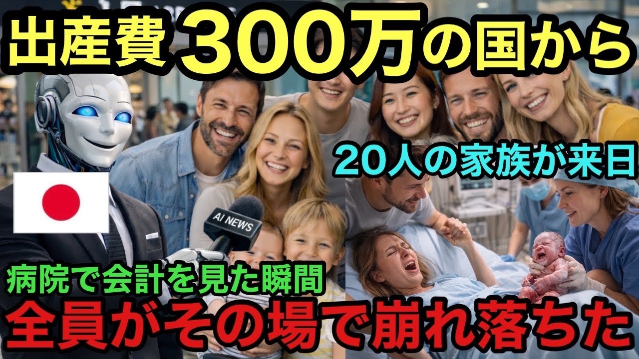 【海外の反応】出産費用300万円の国から来た20人の家族が日本の病院で受けた対応に全員が泣き崩れた理由とは？