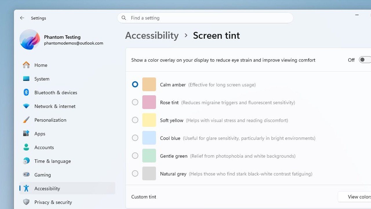 Reduce Eye Strain: Microsoft Tests New Screen Tint Feature in Windows 11