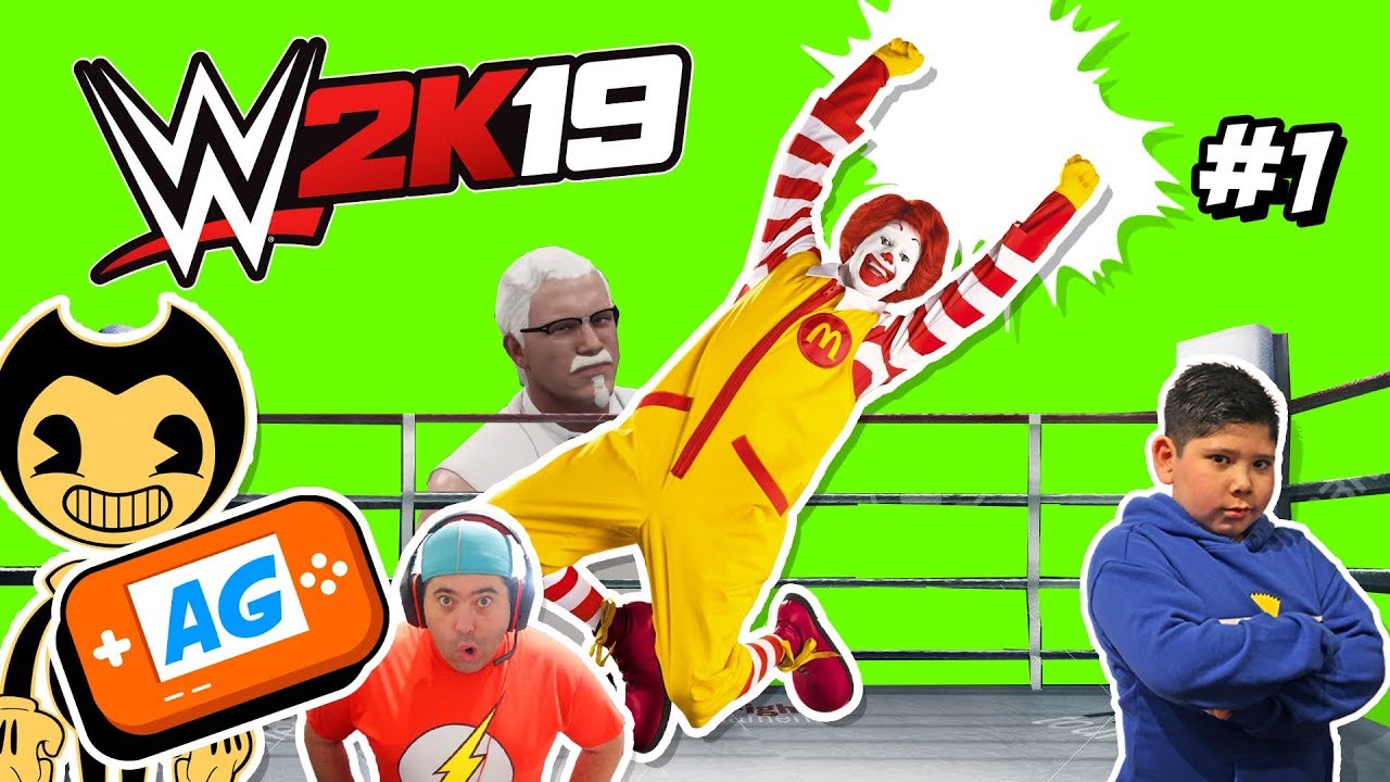 MACDONALDS vs KFC y BENDY COMBATES EPICOS MUY LOCOS en WWE 2K19 ESPAÑOL