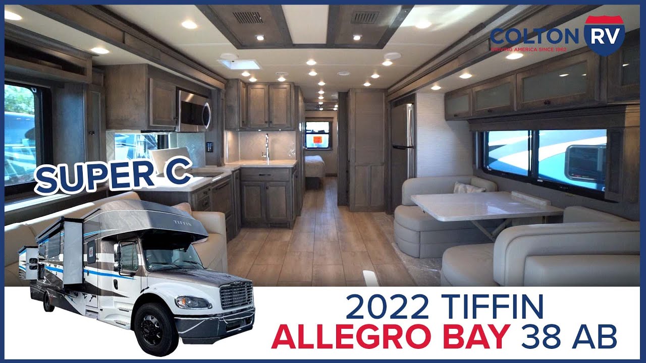 SUPER C Motorhome! 2022 Tiffin Allegro Bay 38 AB at the 2022 Hershey RV Show!