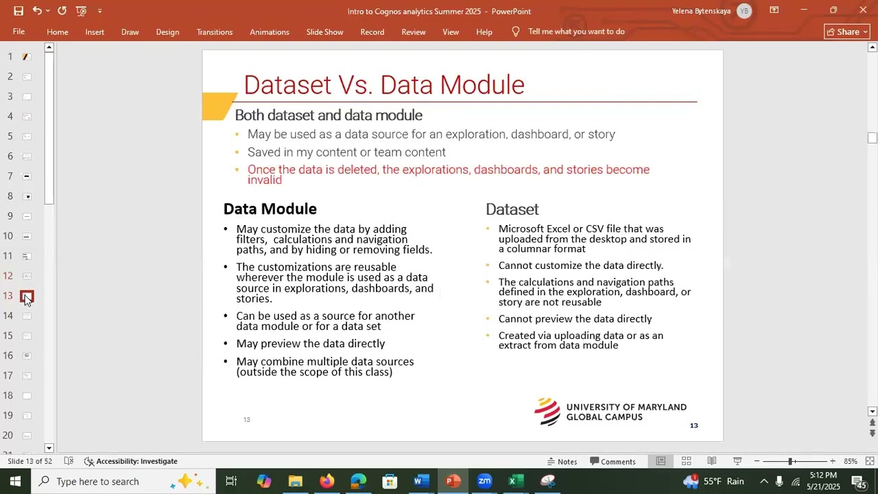 Introduction to Cognos Analytics