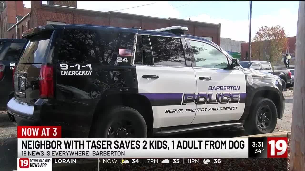 Barberton neighbor with taser saves 2 kids, 1 adult from dog attack