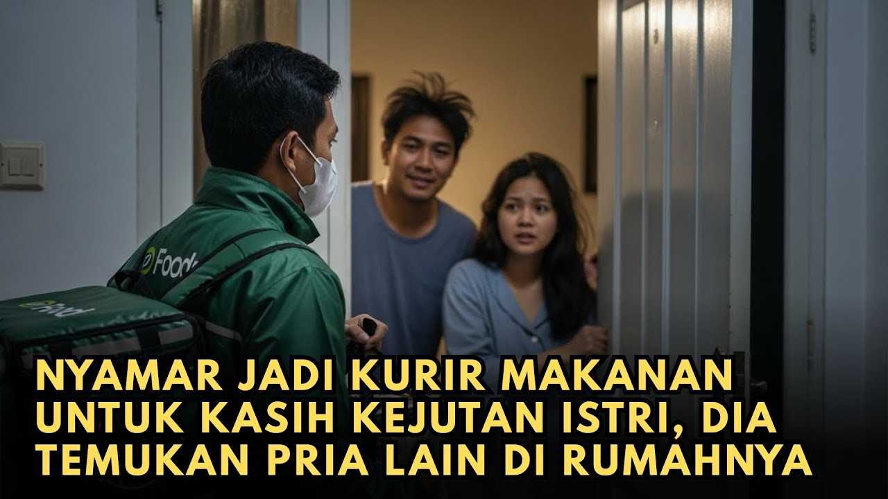 TRAGIS! NYAMAR JADI KURIR MAKANAN UNTUK KASIH KEJUTAN ISTRI,DIA TEMUKAN PRIA LAIN DI RUMAHNYA