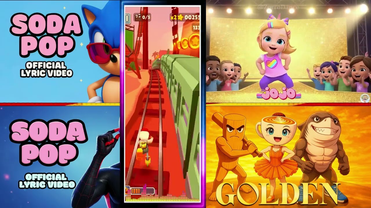 SONİC 🆚GOLDEN X BEBEFİN 🆚 SPİDER MAN 🆚HUNTRX GOLDEN GOLDEN 🆚SODA MEGA BATTLE🎵 Who Is BesT#30