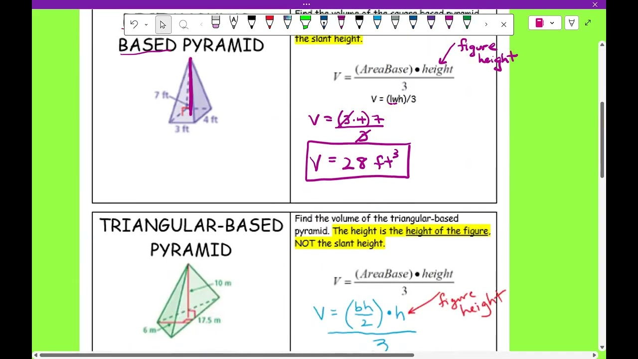 Volume of Pyramids