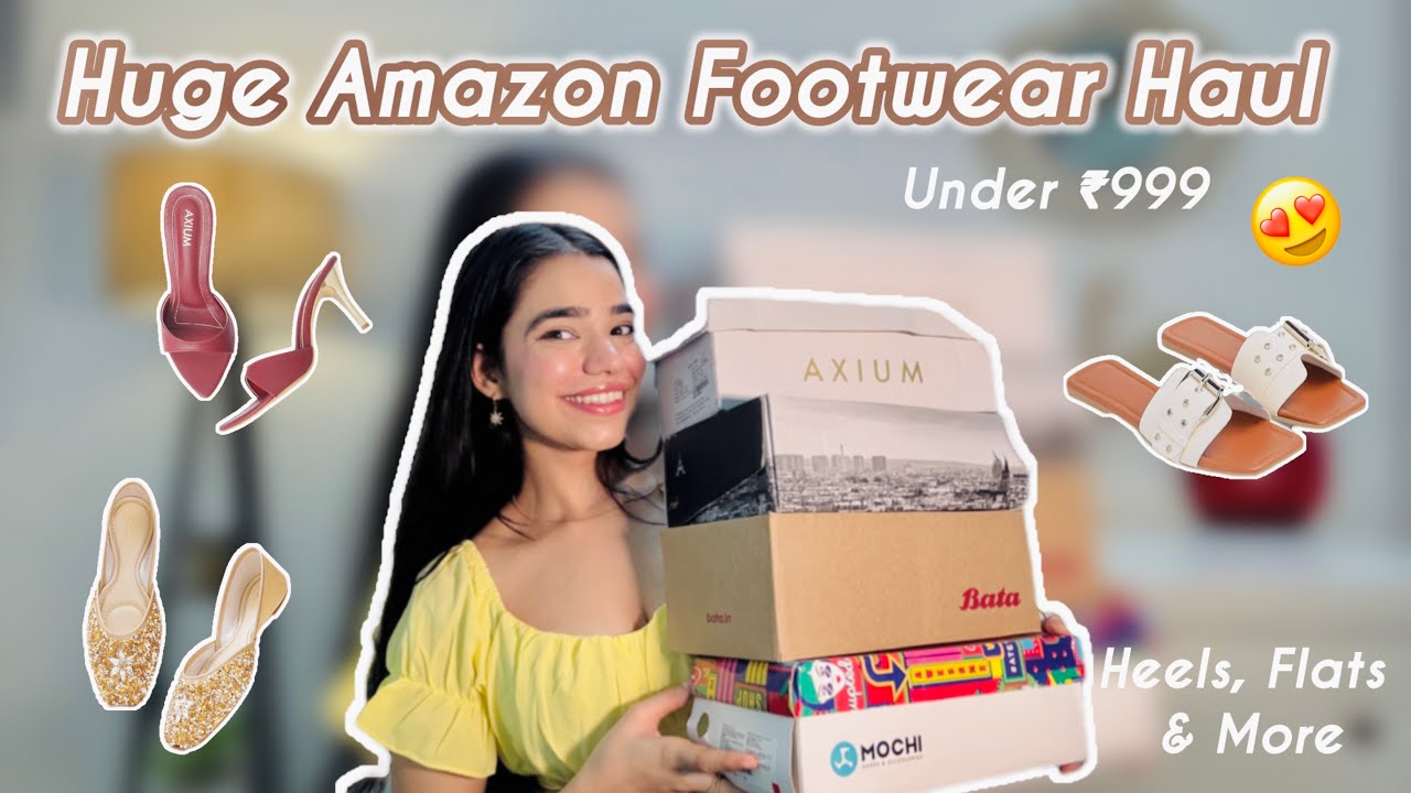 Huge Amazon Footwear Haul 😍 Try-On + Review 🥰 Under ₹999 🤑 #footwearhaul #amazonfinds 