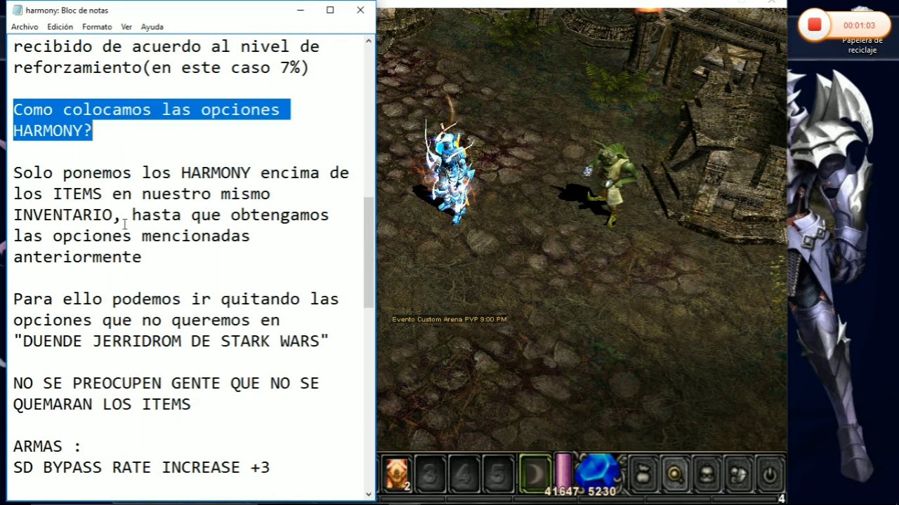Cómo asignar opciones MORADAS(PVP) y AMARILLAS (Harmony) a los ítems - MU ONLINE