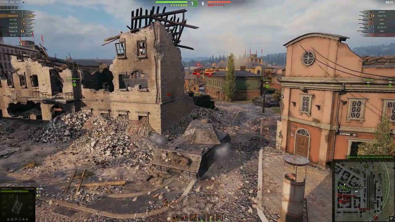 World of Tanks, chunky tank winning in the city