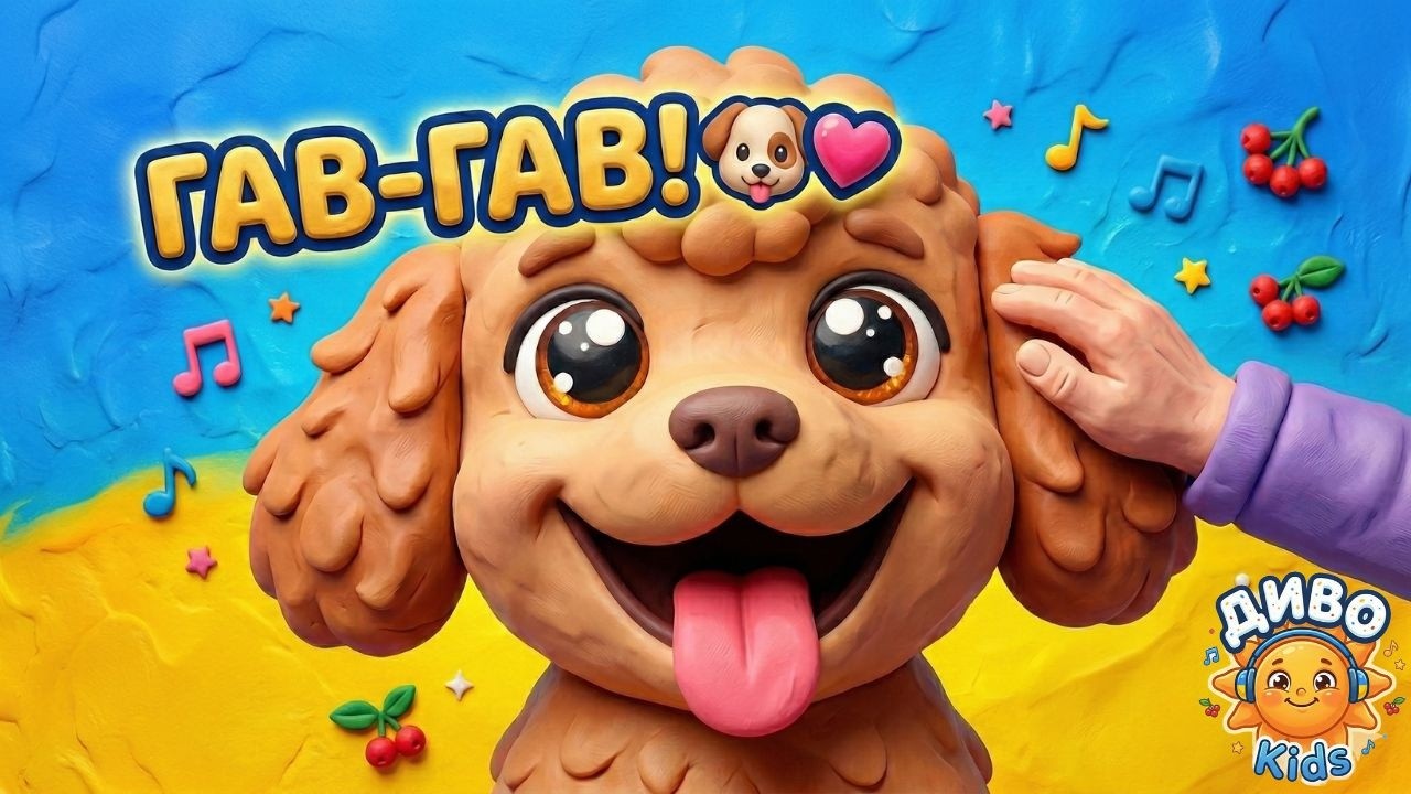 🐶 ВЕСЕЛИЙ ПЕСИК! Пісня про собачку для дітей | Вчимо тварин | ДИВО Kids