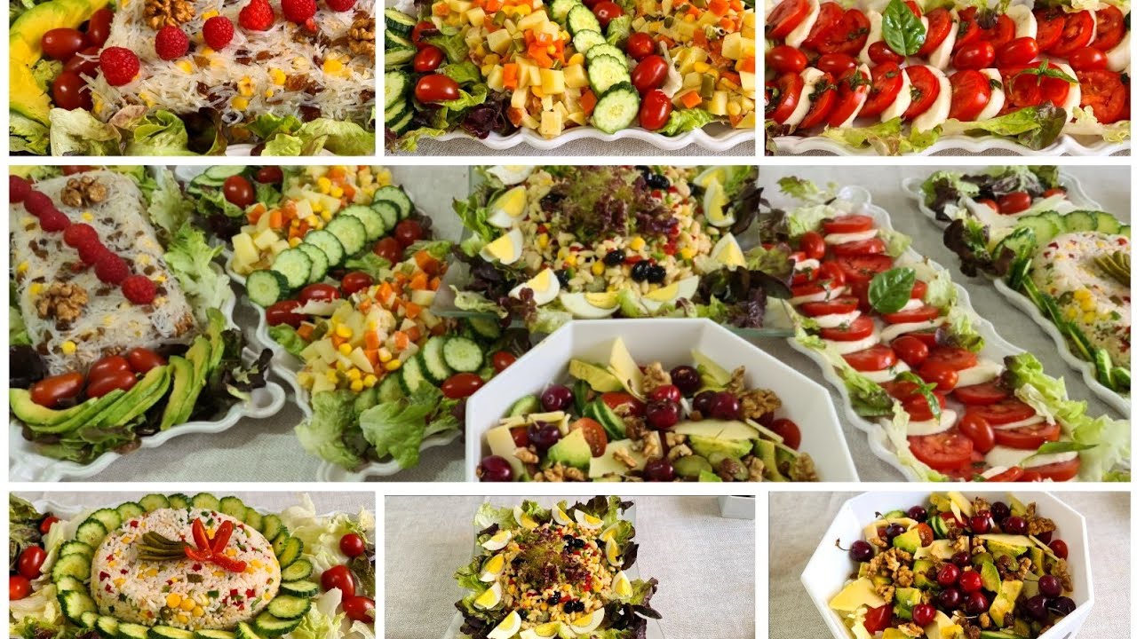 6 سلطات منعشة للصيف السفر والعيد والاروع انها تحضر بسرعة بمذاقات مختلفة  salades d été