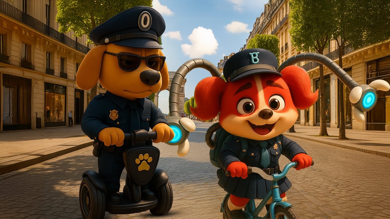 Sheriff Labrador Team vs Dr. Antel 🐾 Sigma Boy Song (Cover) 👮‍♂️💥   #tileshop #sigmaboy