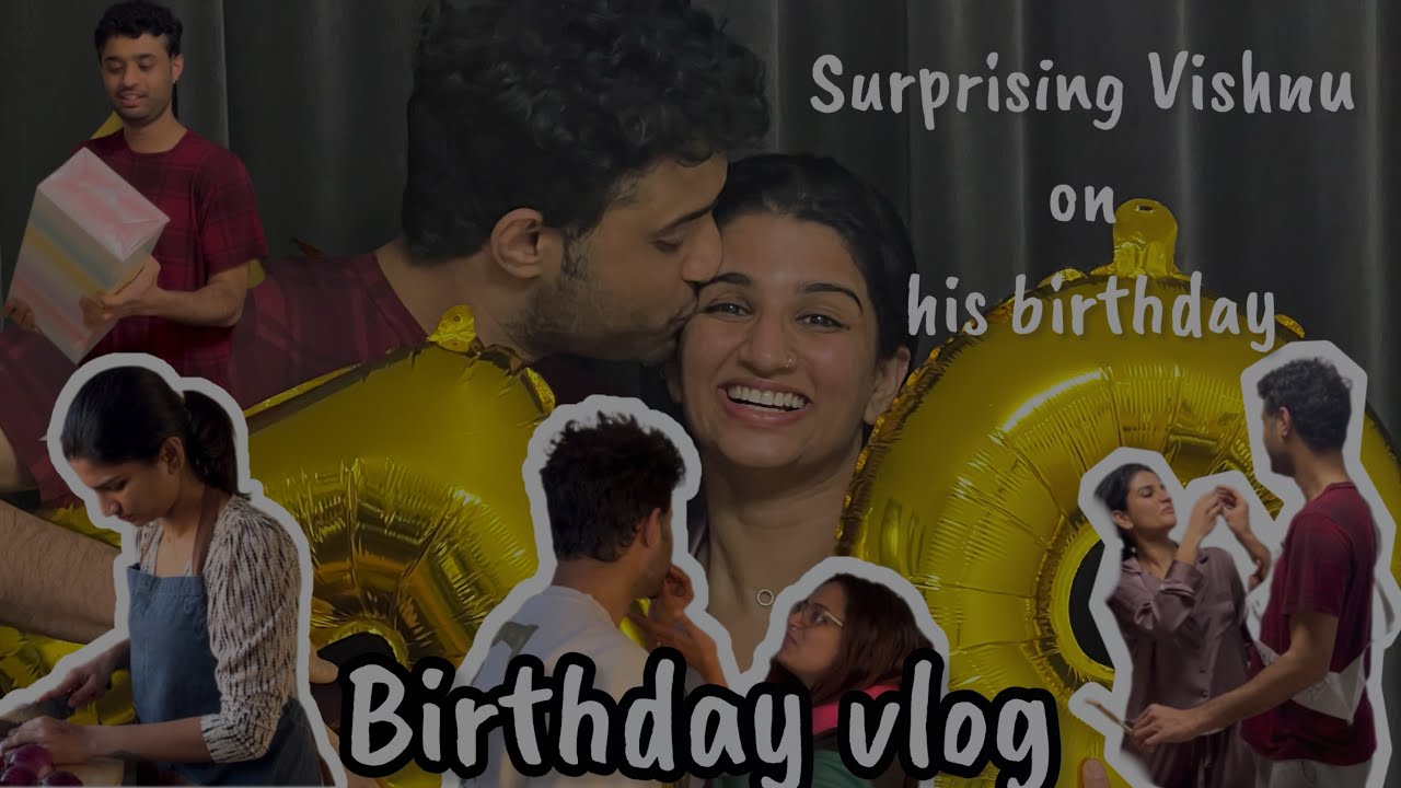 Surprising my husband on his birthday | Gifts I bought for him | His reaction made my day
