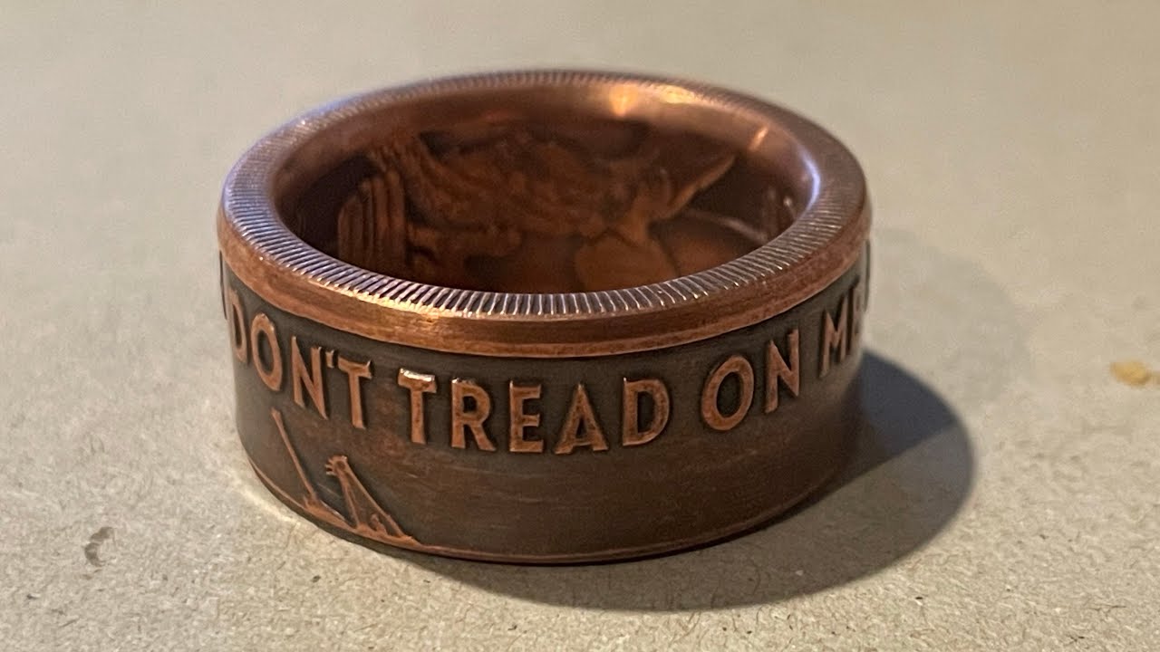 Don’t tread on me coin ring, 1 oz pure copper, size 12