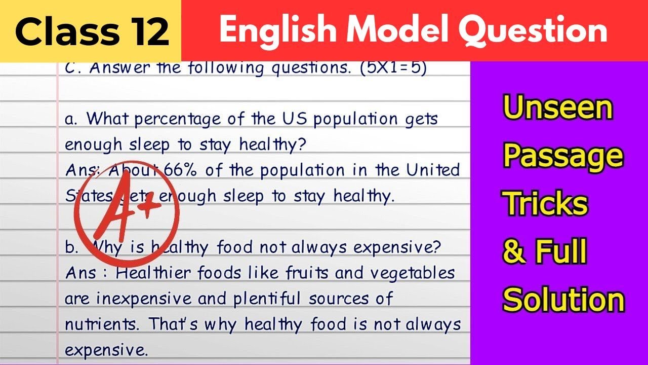 Class 12 English Model Question Solution 2082 | Set 2 | NEB Class 12 English Exam