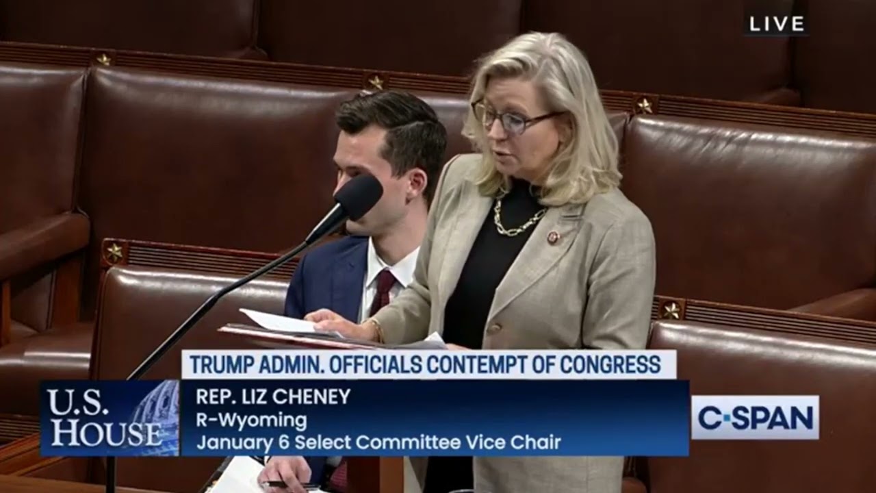 Vice Chair Cheney - Dan Scavino and Peter Navarro Contempt of Congress