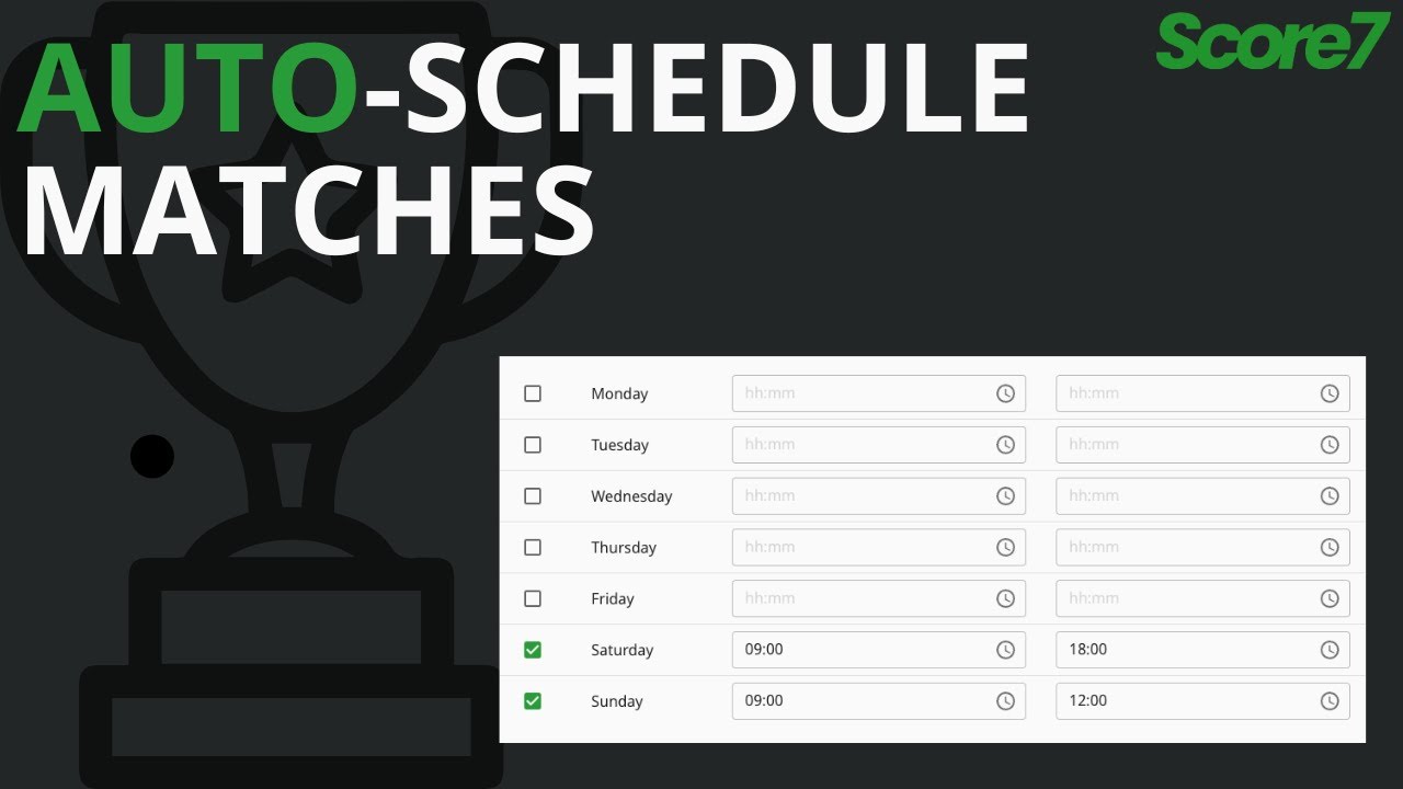 How to Automatically Schedule Matches in Score7 (Dates, Locations & Referees)
