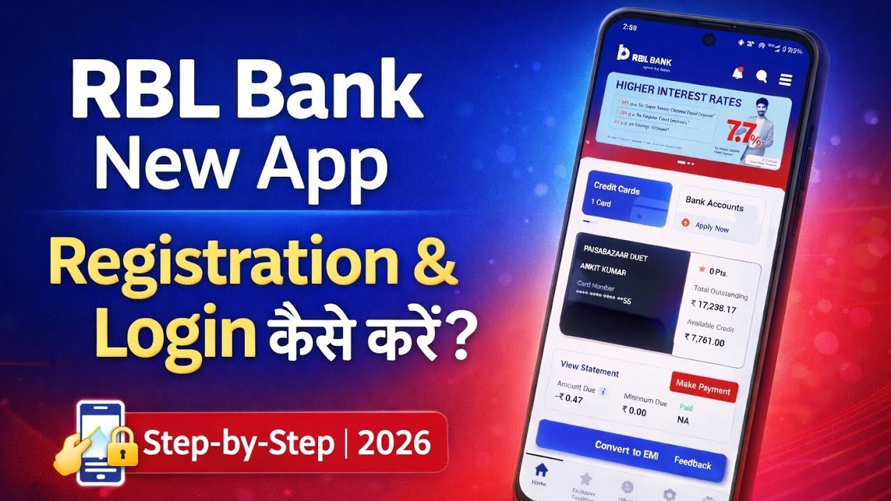 RBL  Bank App Registration Process | Mobile Banking Activate Kaise Kare | Step by Step